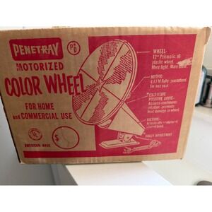 Vintage Penetray Motorized Color Wheel MCM Christmas Tree Light Projector Boxed